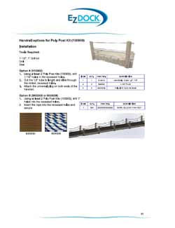 Handrails options for Poly Post Kit Installation